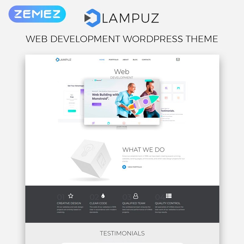 Lampuz - Web Development Multipurpose Animated Elementor WordPress Theme