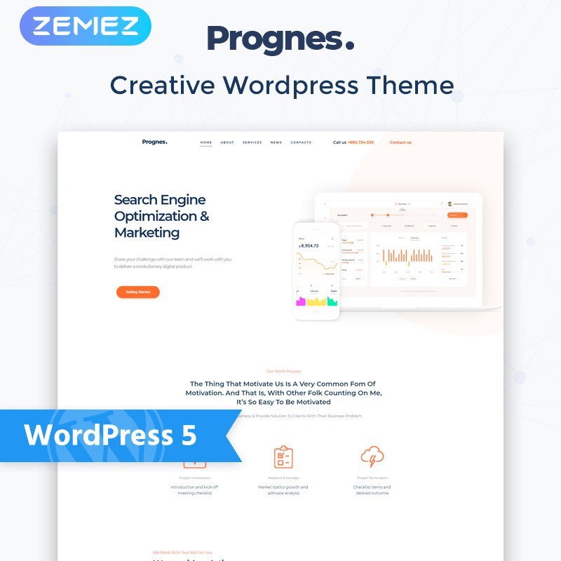 Prognes - Consulting Multipurpose Clean Elementor WordPress Theme