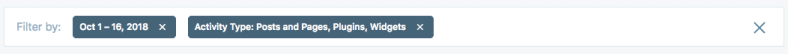 wordpress activity log filter-type