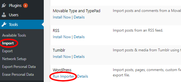 weeblytowp - run importer