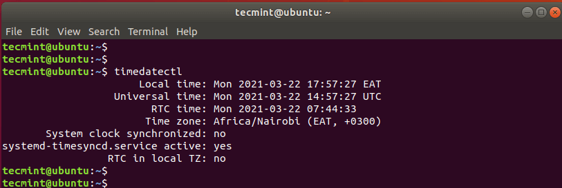 Check Time and Date in Linux