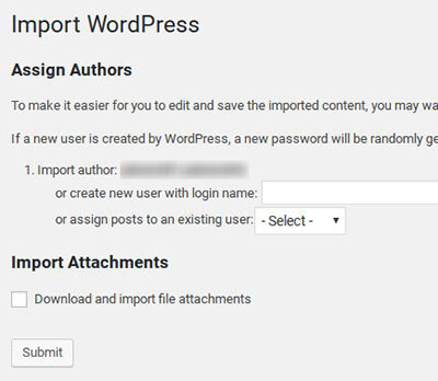 Import WordPress Post and Pages