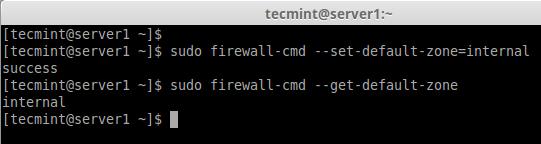 Set Firewalld Default Zone