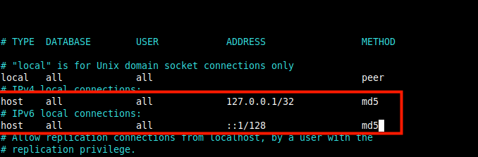 Configure PostgreSQL Client Authentication