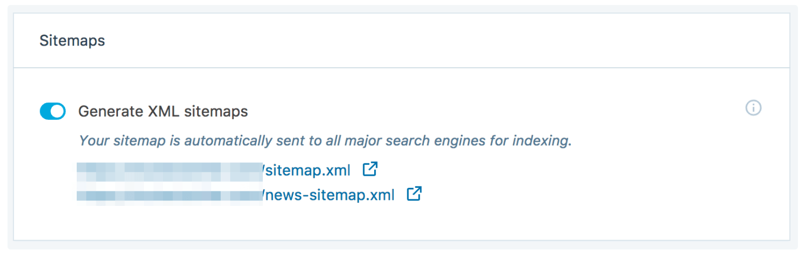 The XML Sitemaps option in Jetpack.