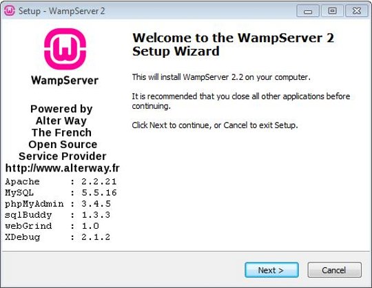 Install WampServer step 1