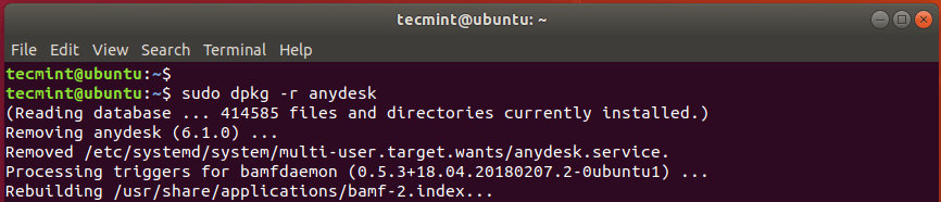 Remove Package in Ubuntu