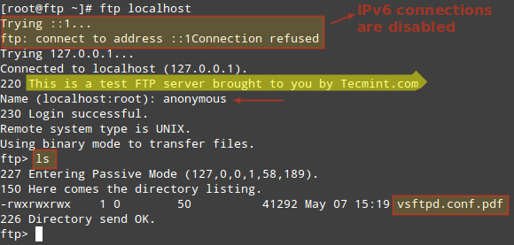 Verify FTP Connection