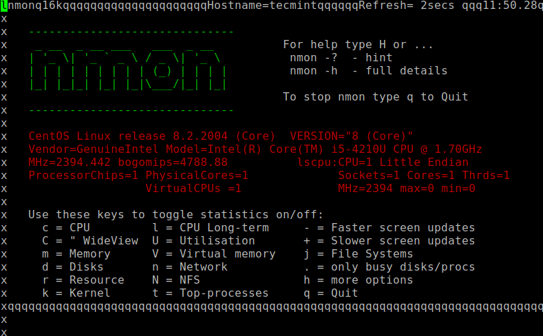 Nmon - Linux Performance Monitoring tool