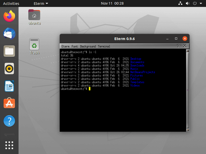 Eterm Terminal for Linux