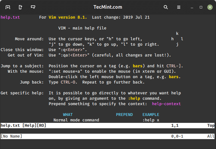 Vim Editor Help