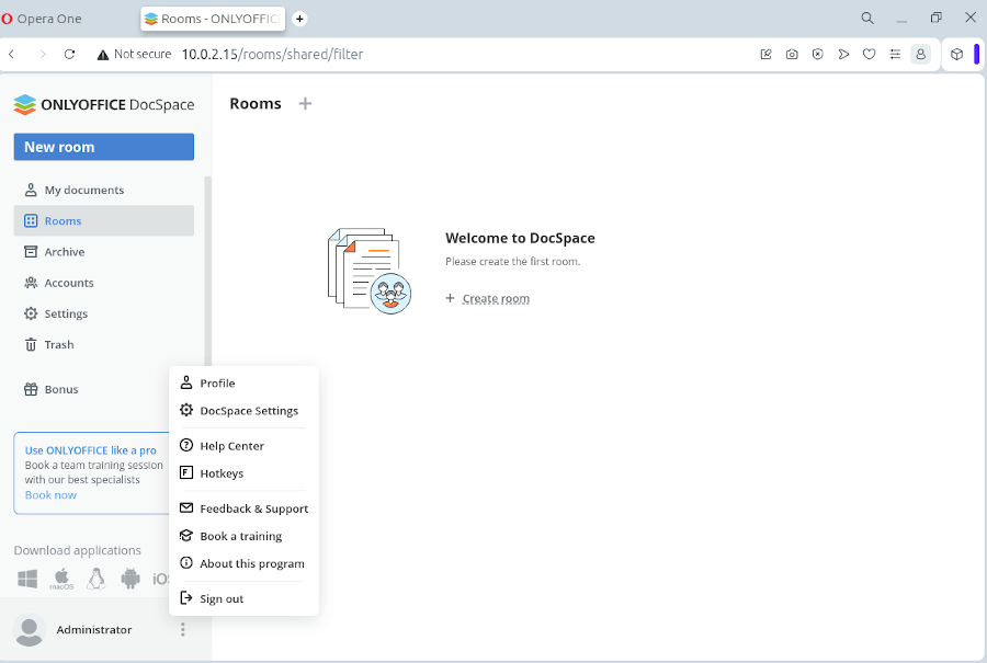 ONLYOFFICE DocSpace Settings