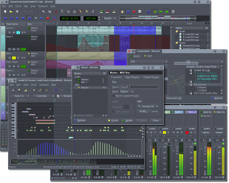 Qtractor Running on Linux