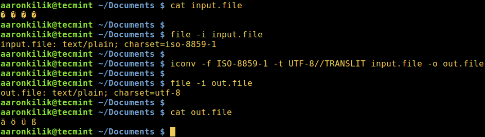 Convert UTF-8 to ASCII in Linux