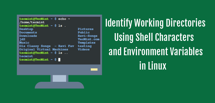Identify Working Directories Using Shell Characters and Environment Variables