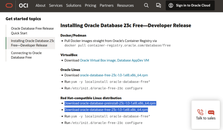 How to Install Oracle Database 23c in RHEL 8