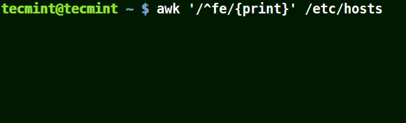 Use Awk to Print All Matching Lines with Pattern