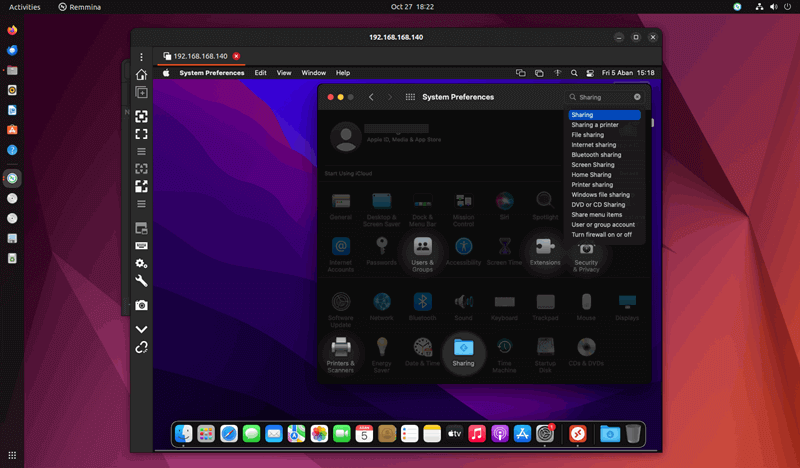 Remote Mac on Ubuntu