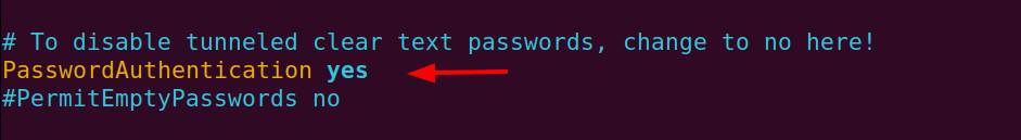 Enable SSH Password Authentication