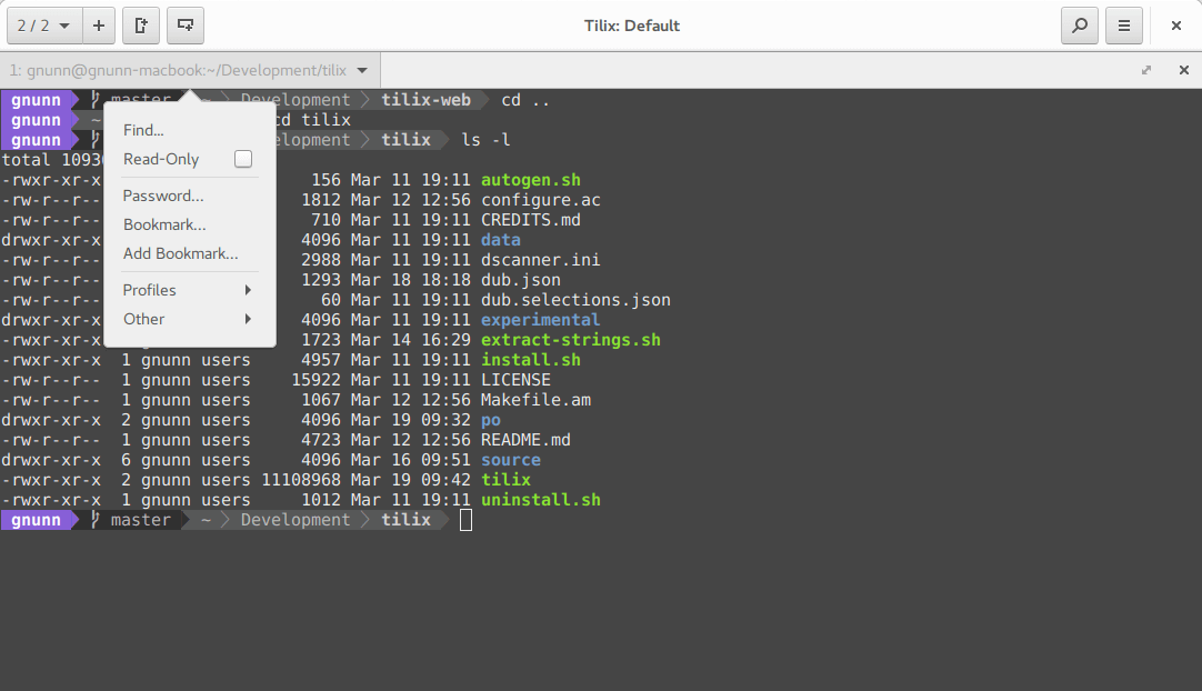 Tilix - Tiling Terminal Emulator