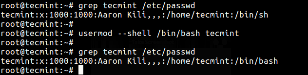 3 Ways to Change a User Default Shell in Linux