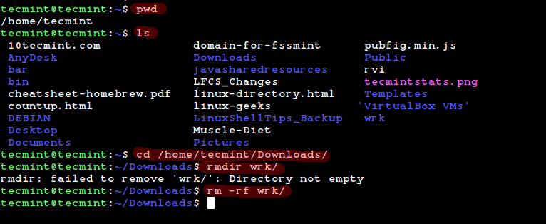 Linux Directory Commands