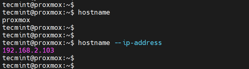 Check Hostname and IP Address