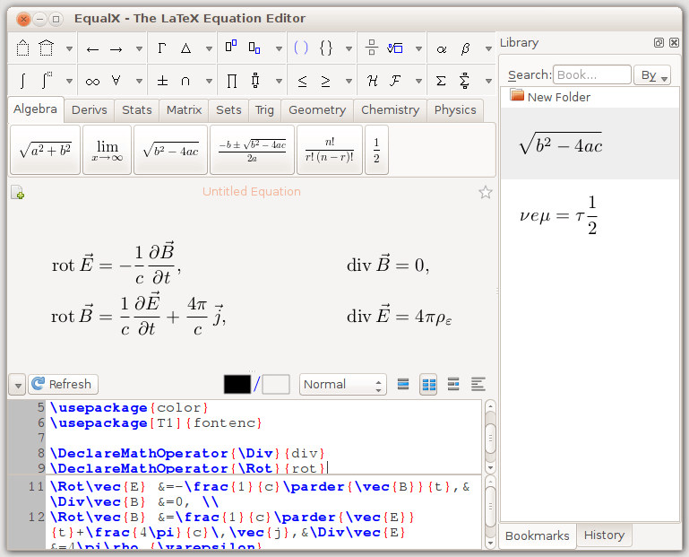 EqualX - LaTeX Equation Editor