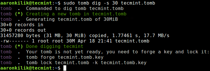 Tomb – A File Encryption and Personal Backup Tool for Linux